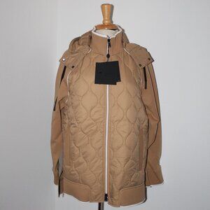 NWT Moose Knuckles Nevins Removable Hooded Poncho Quilted Jacket Coat M